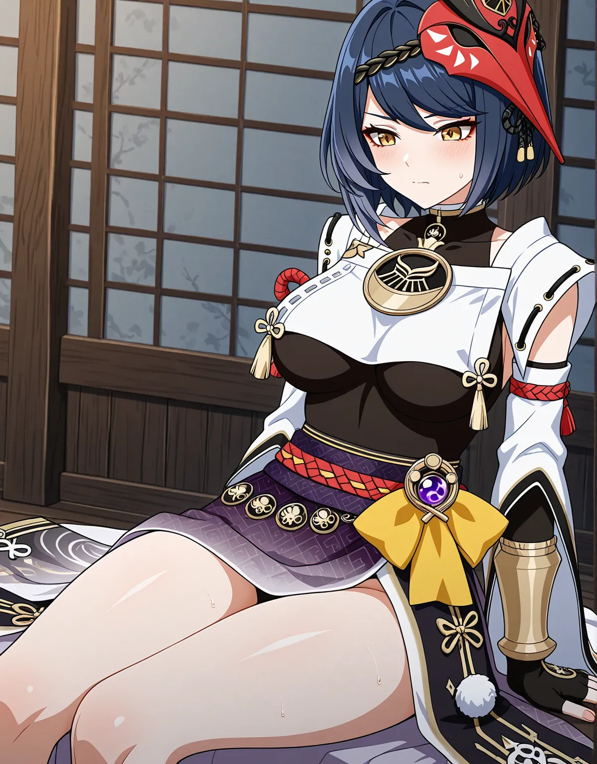 【原神エロ画像】威圧感抜群で忠臣の九条裟羅がイキまくりセックス！クール美人が台無しになっちゃうぐらいのアヘ顔を晒す！ - PAGE 001