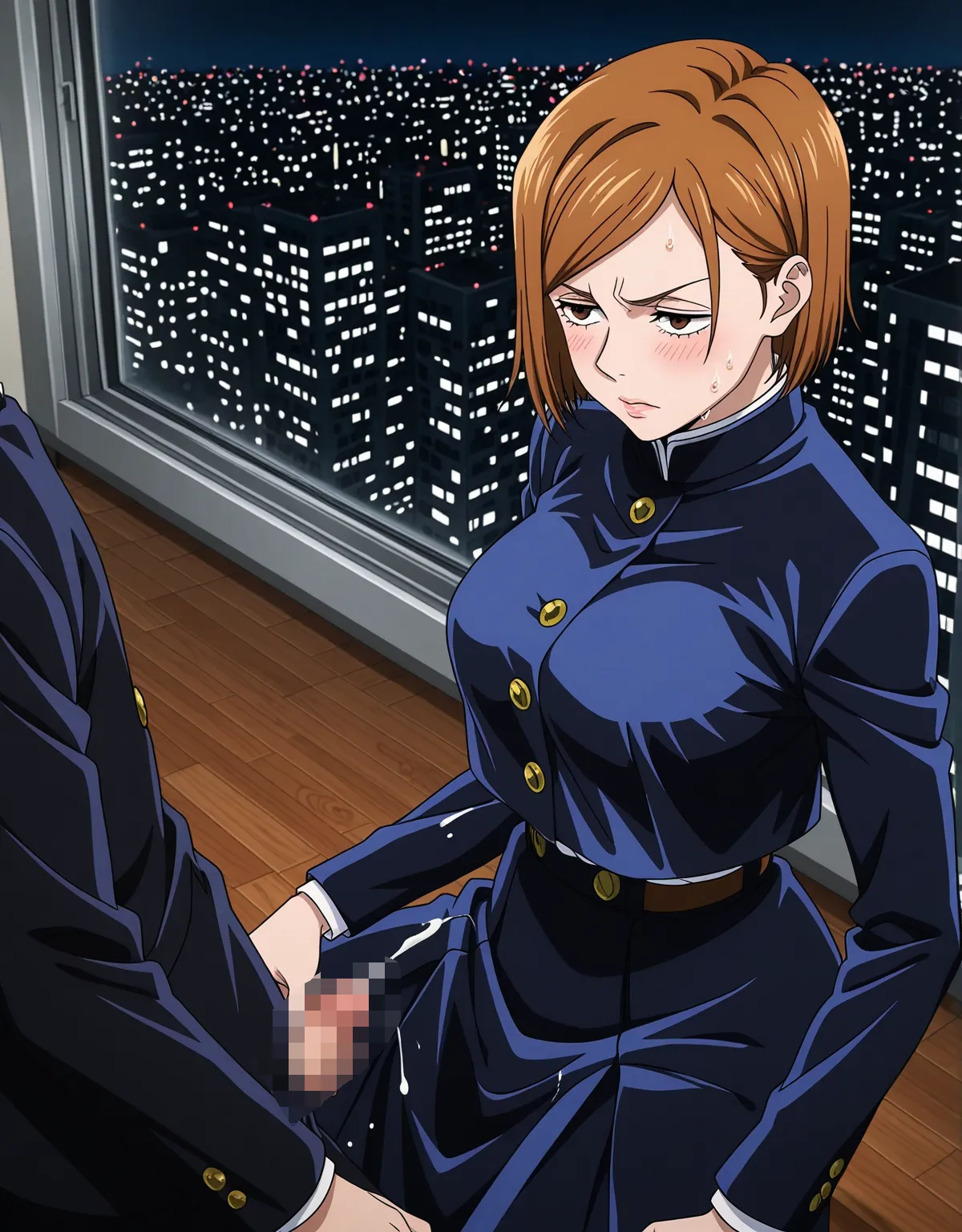 【呪術廻戦エロ画像】釘崎野薔薇がビルの一室で制服のままセックス！エロさ満点の肉体でパイズリに中出し堪能しちゃう！ - PAGE 004