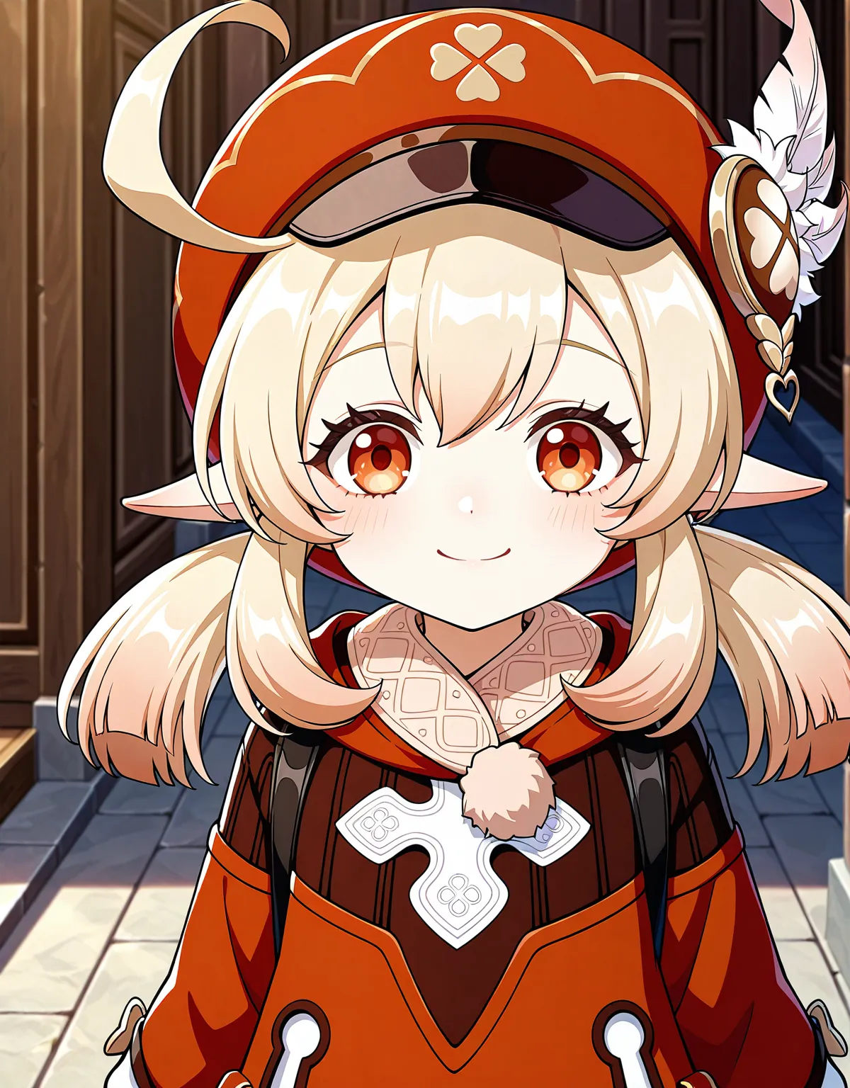 【原神エロ画像】クレーは長命種だけど小柄でイケナイお遊びからオホ顔晒しちゃう！キツキツマンコに中出し連発不可避の可愛い爆発娘！ - PAGE 001
