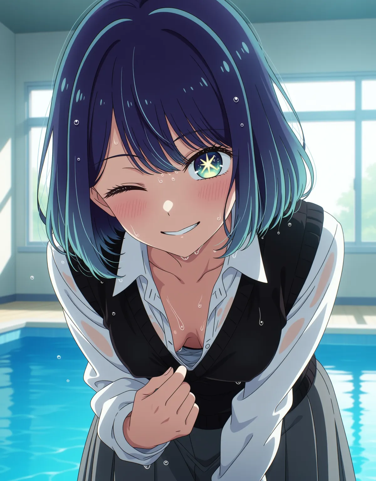 【推しの子エロ画像】黒川あかねが制服のままセックスを披露してしまう！フェラ後のぶっかけや中出しにアナルまで気持ちよさそうな顔になっている！ - PAGE 050