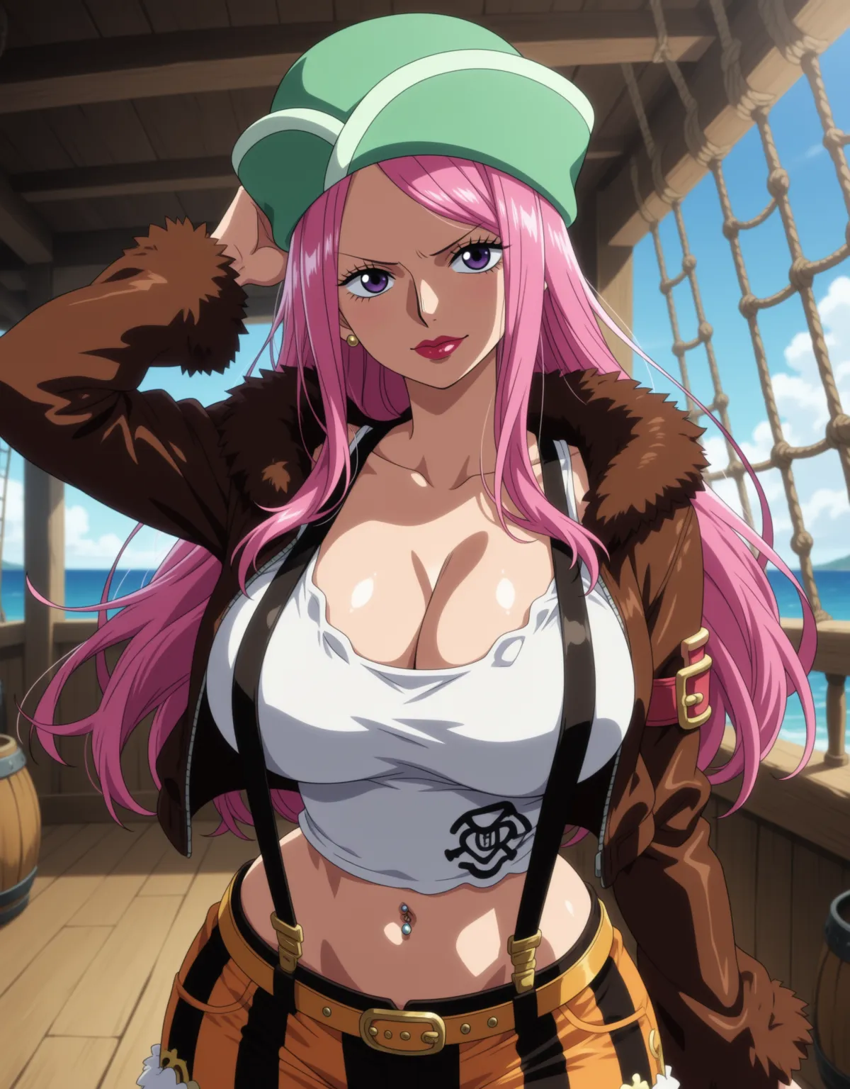 【ONEPIECEエロ画像】ジュエリー・ボニーがムチムチな体を披露しながらセックス！ドはまりして射精させまくりの搾り取りまくりで捗ること間違いなし！ - PAGE 001