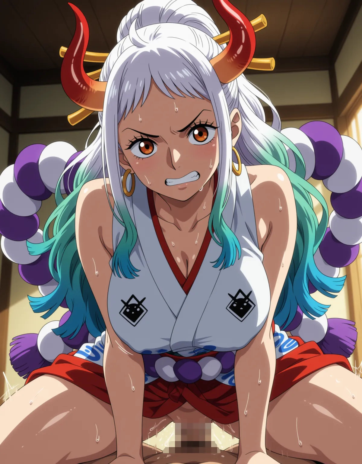 【ONEPIECEエロ画像】ヤマトが嫌がっていながらもセックスをされてしまって気持ちよくなる！ムチムチ巨乳の肉付きに誰もが犯してしまうこと間違いなし！ - PAGE 040