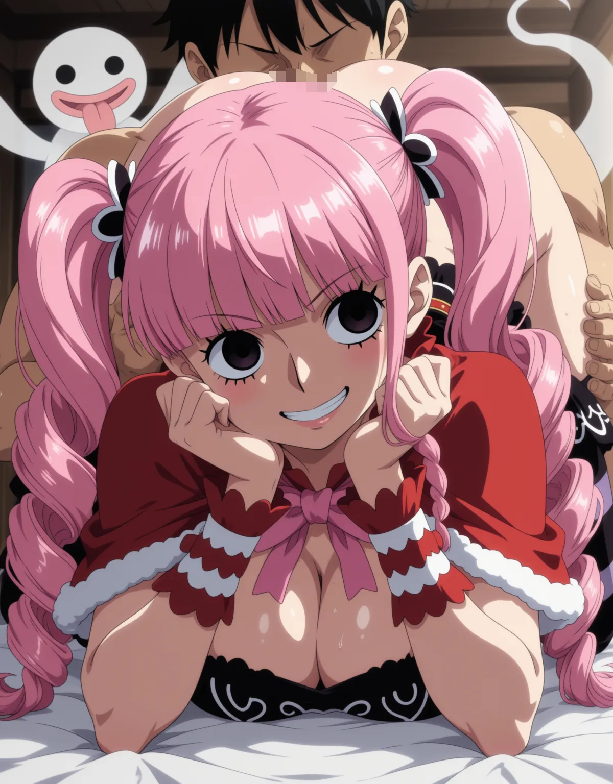 【ONEPIECEエロ画像】ペローナが恥ずかしがりながらもセックスしまくっちゃう！ムチムチボディを披露しながらフェラや騎乗位セックスでお互い気持ちよく絶頂に捗る！ - PAGE 040