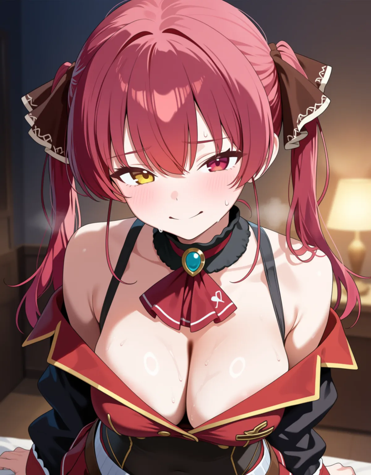 【宝鐘マリンエロ画像】ふたなり宝鐘マリンがデカチンふってセックスでアヘ顔にオホ声出しまくり！チンポの快楽を知ったメスは射精中毒になるのはある意味王道！