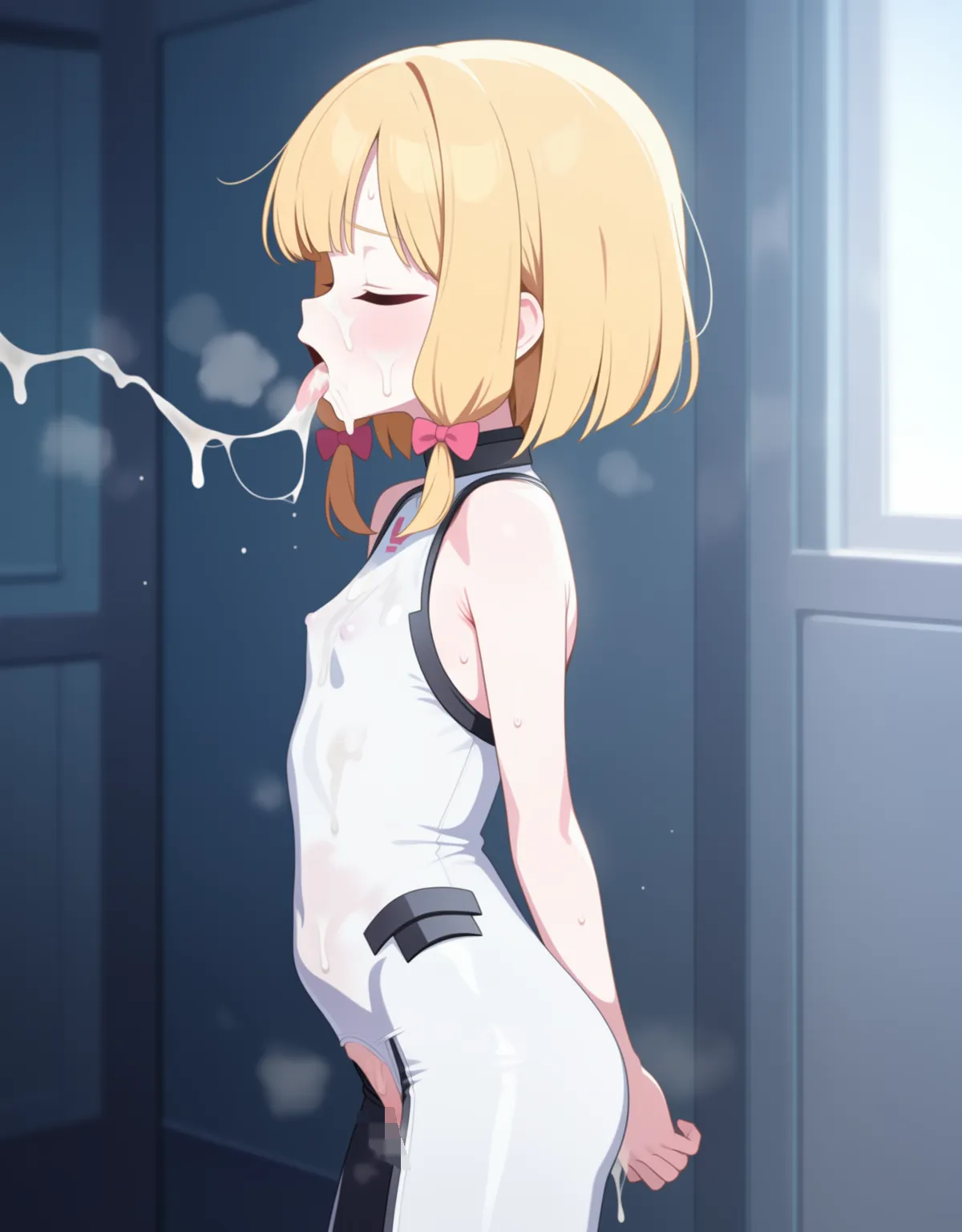 【ブルーアーカイブエロ画像】モモイがぴっちりスーツを着たまま気持ちよくされちゃってトロ顔！小柄でエロボディにはこれぐらい調教してしまっても問題なし！ - PAGE 016
