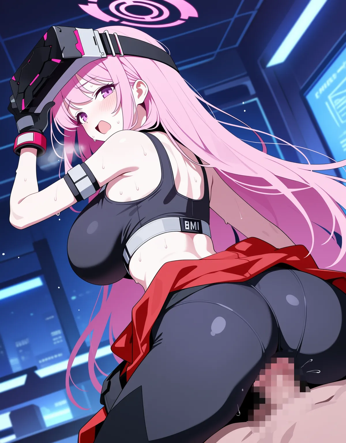 【ブルーアーカイブエロ画像】エイミが暑がらずに巨乳を堪能させてくれる甘々セックスに連続射精！ - PAGE 034