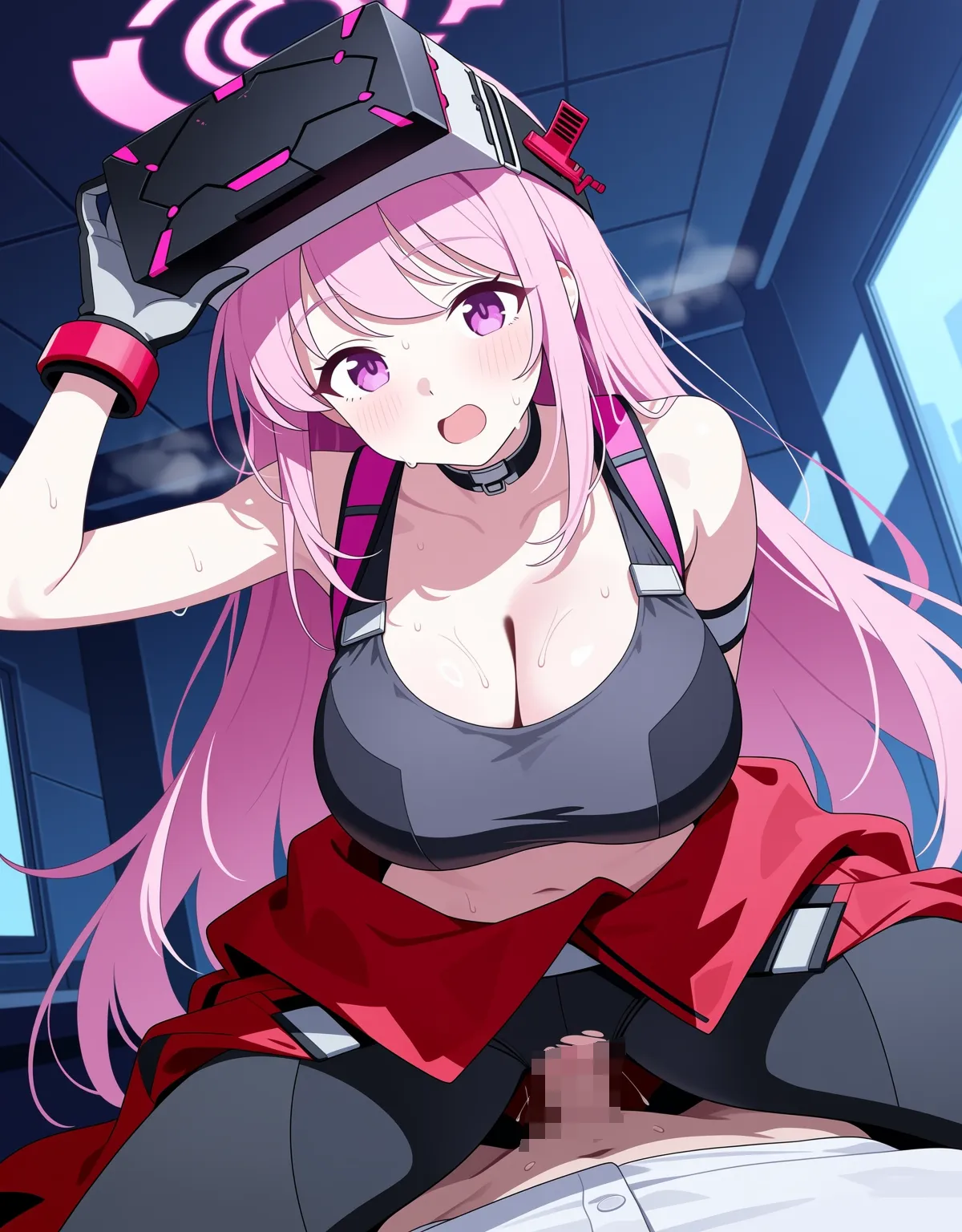 【ブルーアーカイブエロ画像】エイミが暑がらずに巨乳を堪能させてくれる甘々セックスに連続射精！ - PAGE 035