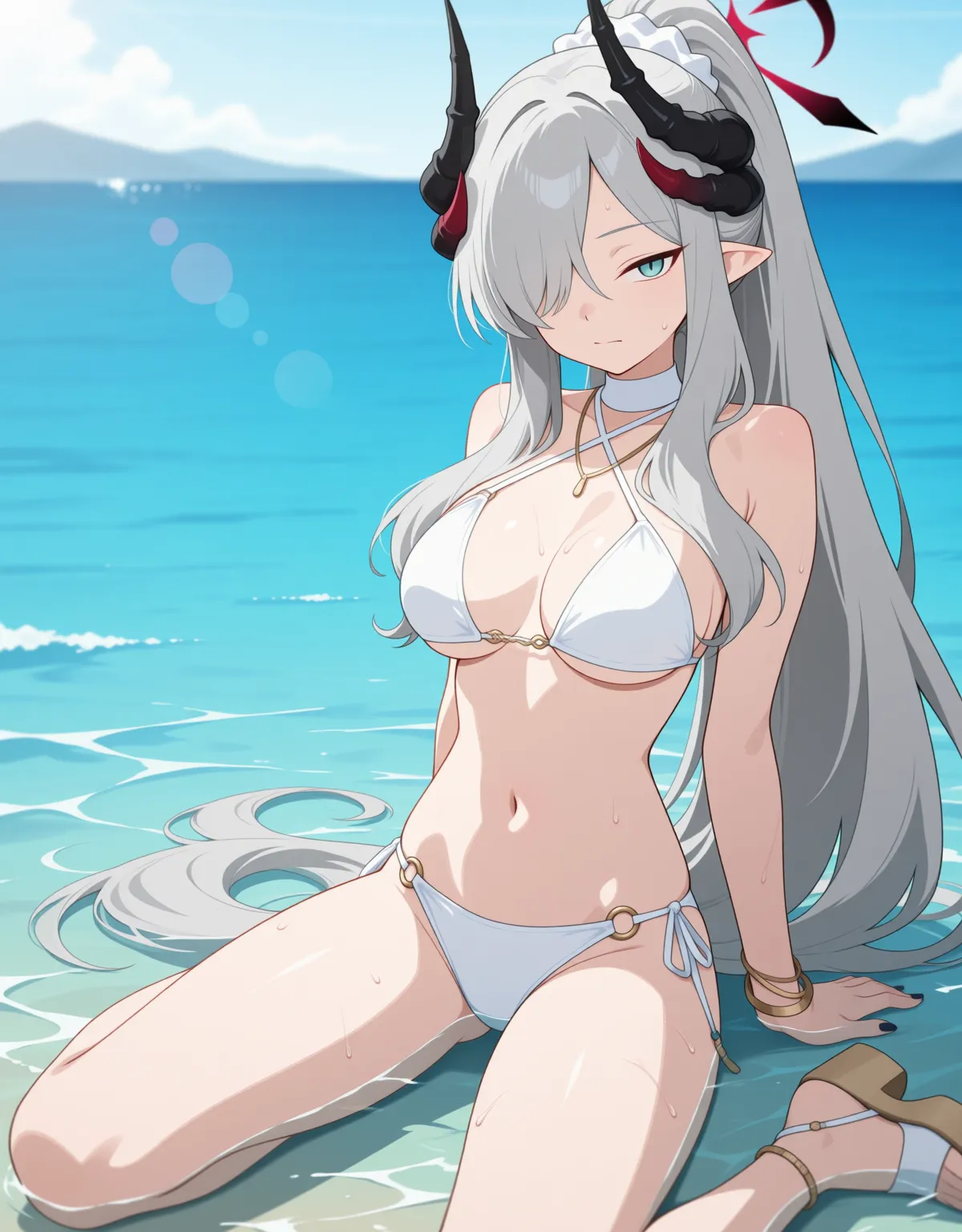 【ブルーアーカイブエロ画像】マコトが立場を忘れメスとして水着セックスしまくる！