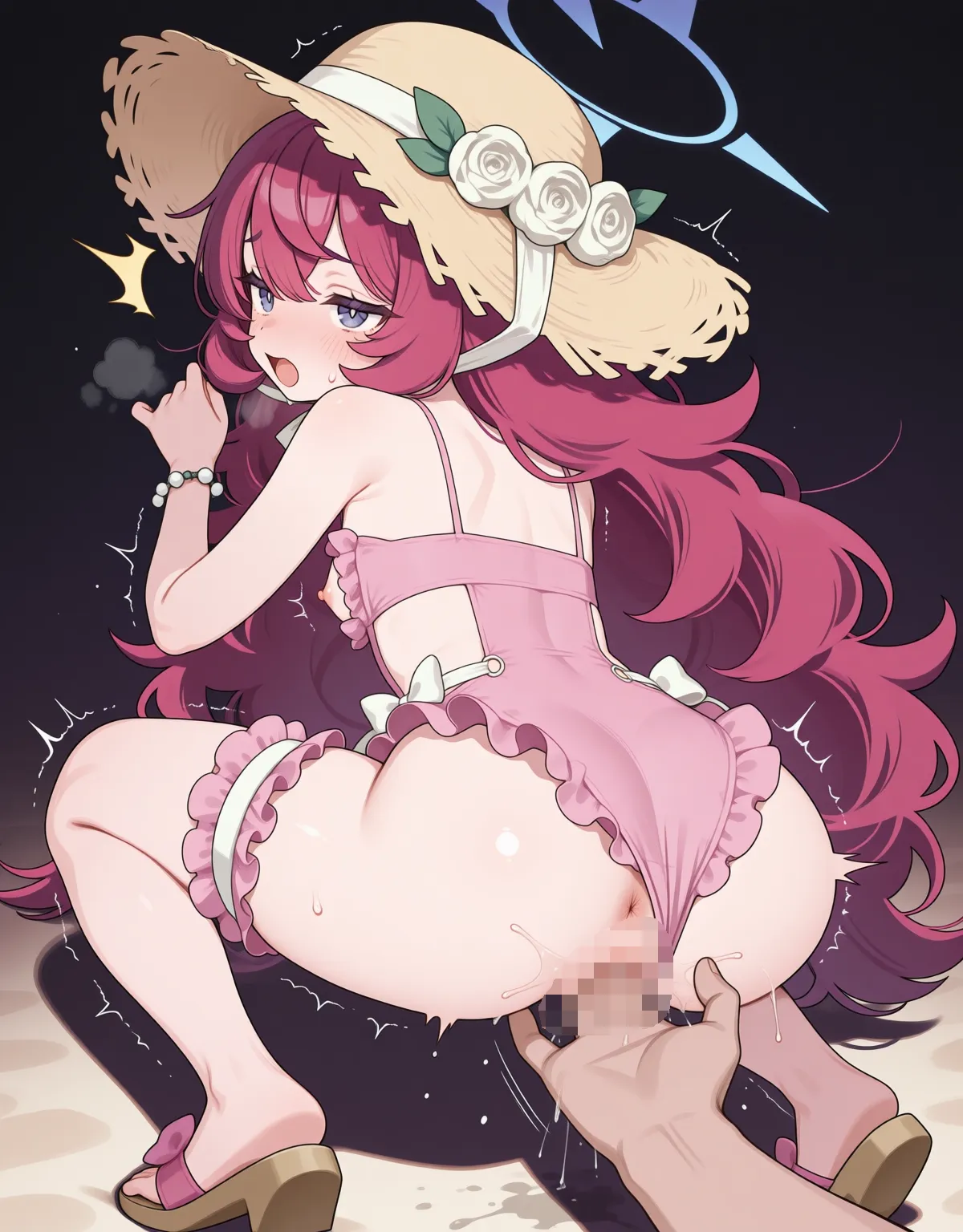 【ブルーアーカイブエロ画像】イロハがダルそうにしながらもノリノリ水着セックス！ - PAGE 012
