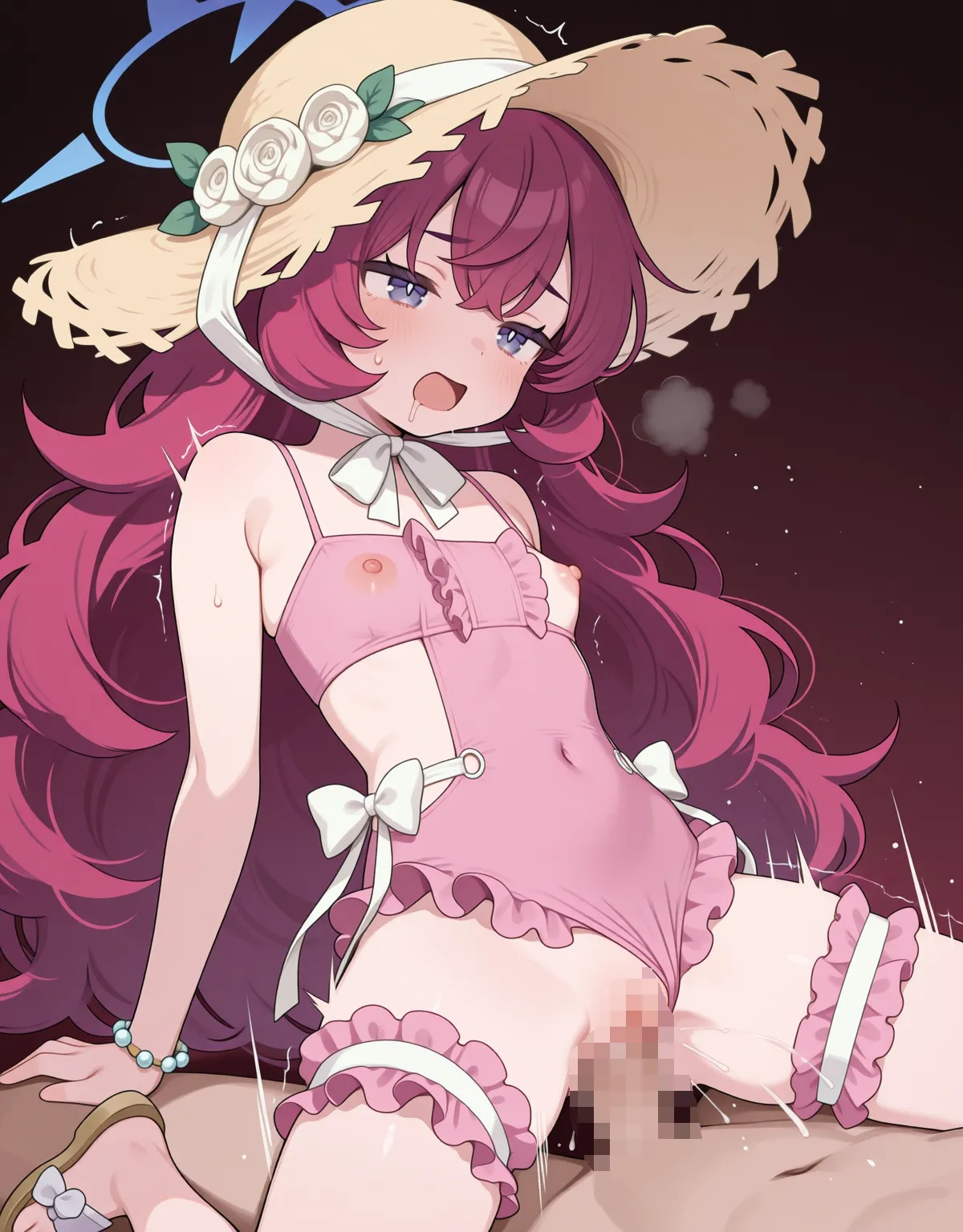 【ブルーアーカイブエロ画像】イロハがダルそうにしながらもノリノリ水着セックス！ - PAGE 027