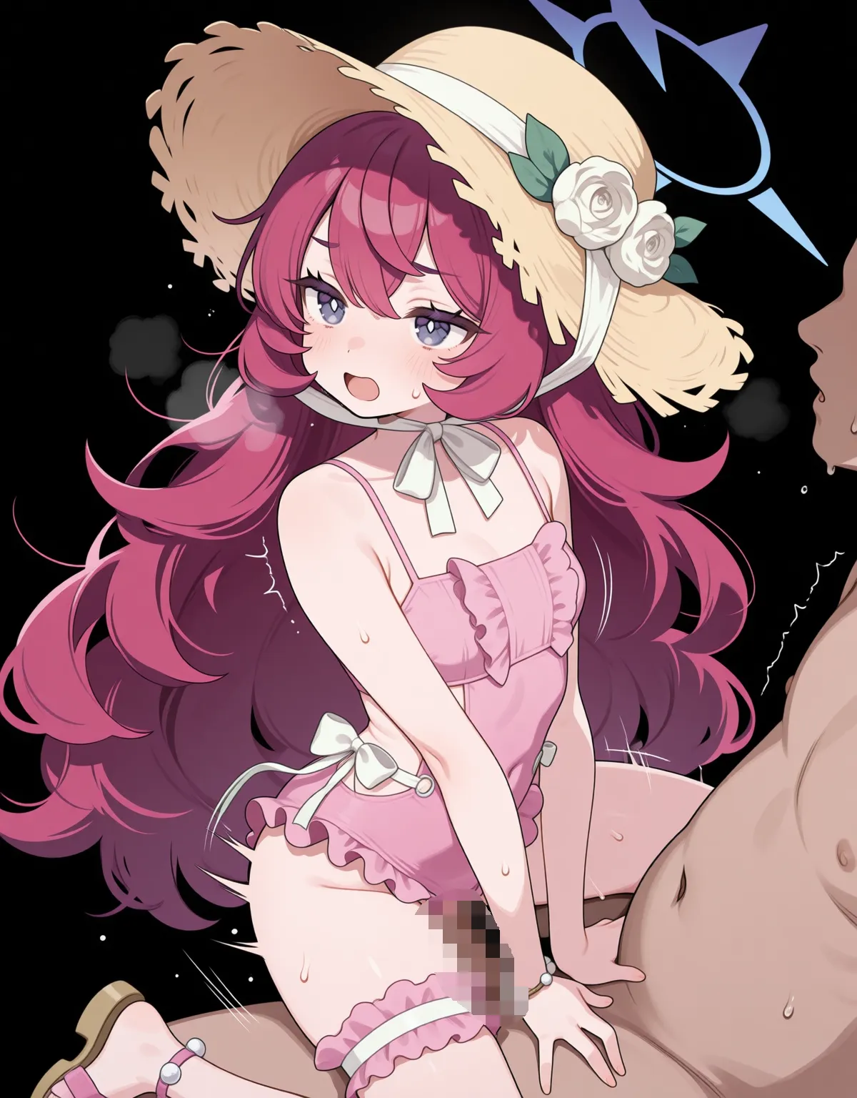 【ブルーアーカイブエロ画像】イロハがダルそうにしながらもノリノリ水着セックス！ - PAGE 046
