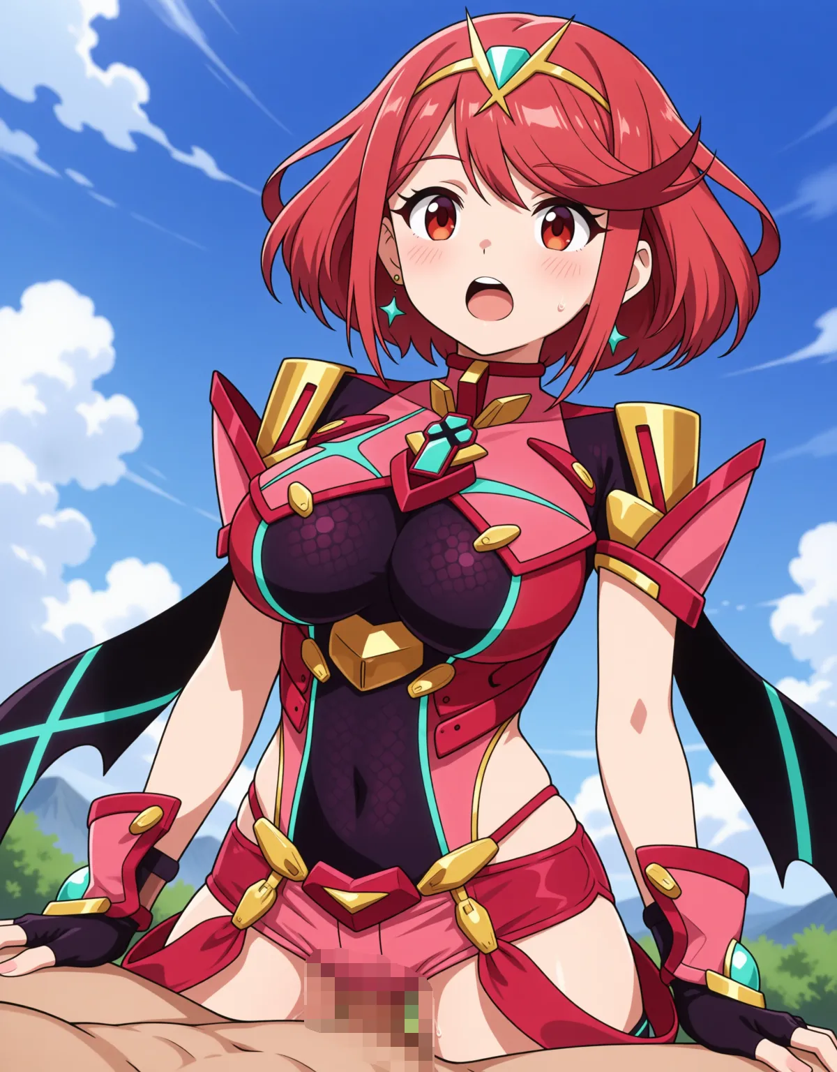 【ゼノブレイドエロ画像】ホムラが野外や室内どこでもセックス！ - PAGE 046