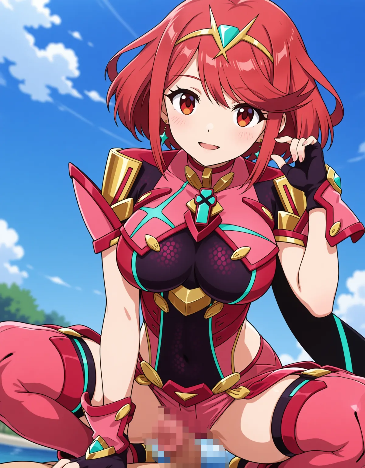 【ゼノブレイドエロ画像】ホムラが野外や室内どこでもセックス！ - PAGE 047
