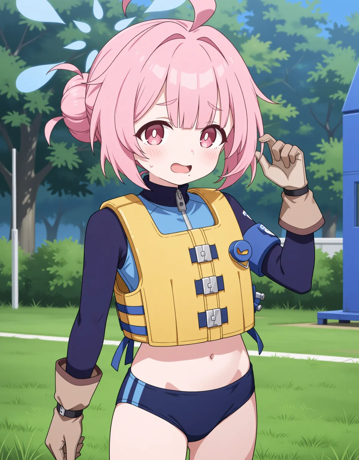 【ブルーアーカイブエロ画像】ココロのダイビング衣装を脱がせ隠れ巨乳を堪能！