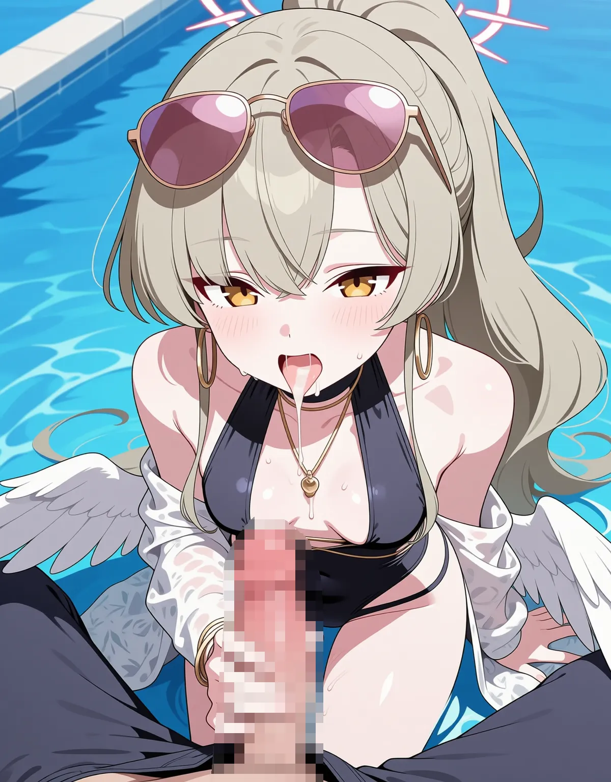 【ブルーアーカイブエロ画像】ナギサが清楚ながらもエロ水着でセックス！ - PAGE 004