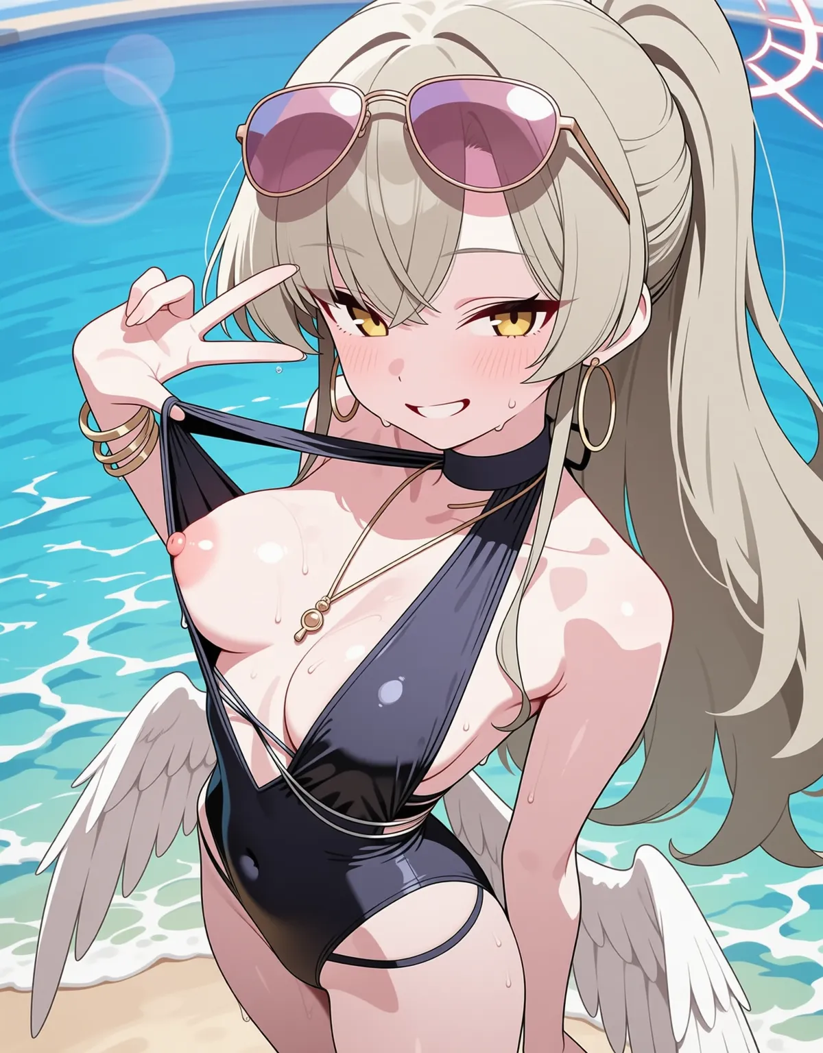 【ブルーアーカイブエロ画像】ナギサが清楚ながらもエロ水着でセックス！ - PAGE 050